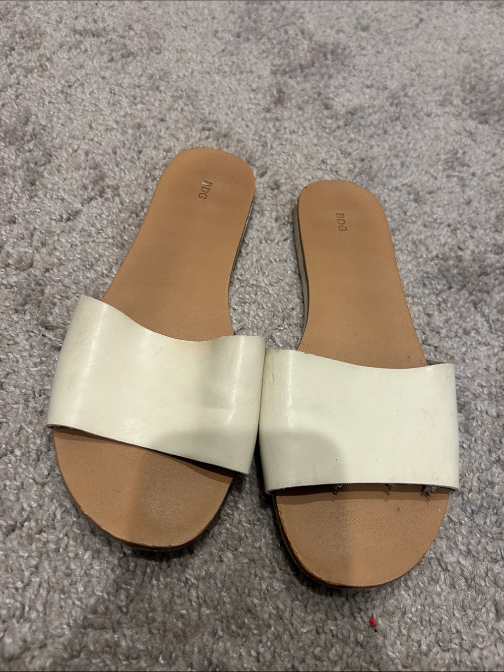 BDG Cream Slide Sandals for Women